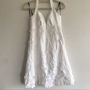 Laundry white linen halter dress, size 4